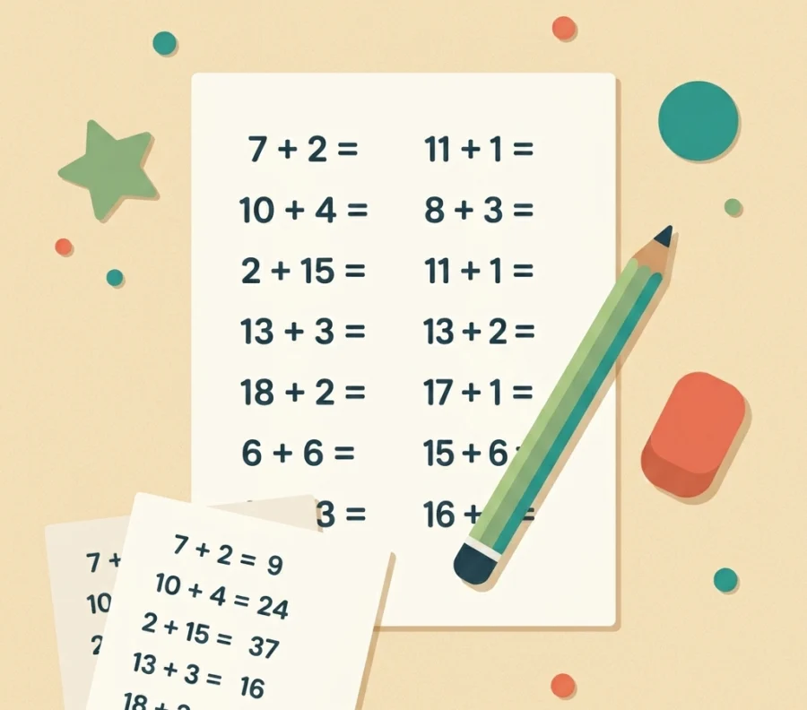 15 Free Addition Worksheets to 20 — free printable PDFs