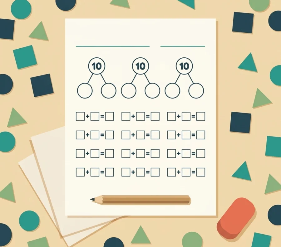 8 Free Number Bonds to 10 Worksheets — free printable PDFs