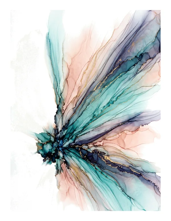 Radiating Pigment Alcohol Ink Art 202609022243 — free printable