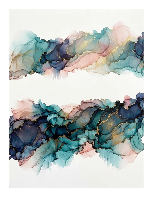 Teal And Indigo Ink Bloom 202609022243 — free printable